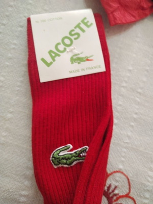 Lacoste unisex red socks