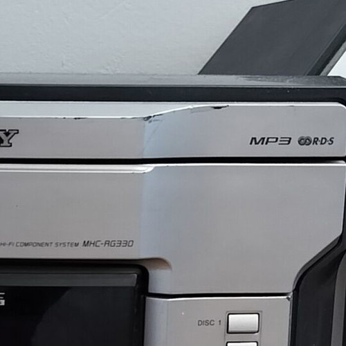 Sony MHC-RG330 Hi-Fi sound system used with 3-disc CD changer