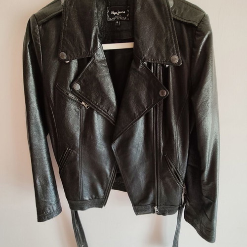 Pepe Jeans London leather biker jacket new, XL
