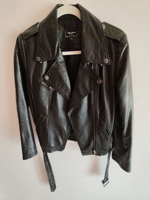 Pepe Jeans London leather biker jacket new, XL