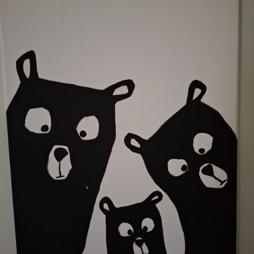 Triptych canvas for kids' room, used, 3 pieces 30x40 cm