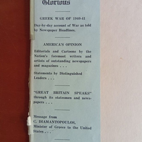 Greece—Gallant Glorious 1st Edition 1941 book by Frank Daley