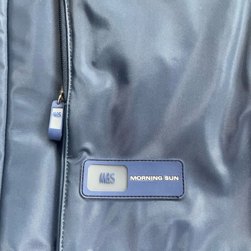 Unisex crossbody bag new, blue, with inner and outer pockets