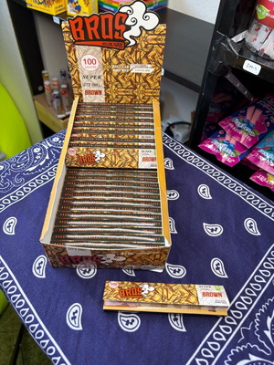 Bros Brown King Size natural rolling papers 100 leaves new