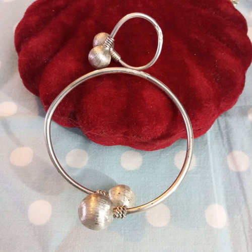 Lalaunis A21 925 silver bracelet and ring set used
