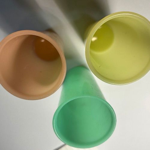 Tupperware plastic cups new, set of 3