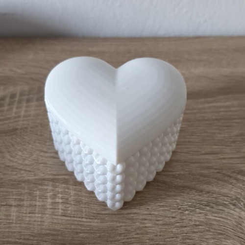 Heart-shaped box like new, 3D printed PLA plastic