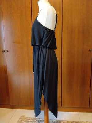Owtwo black asymmetrical dress with thin straps like new, size S/M