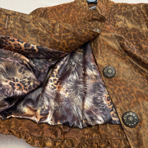 Brown leather jacket new