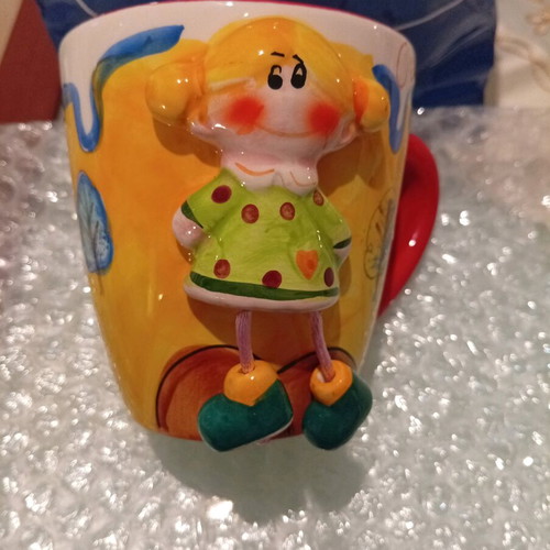 Ceramic 3D mug new with girl design