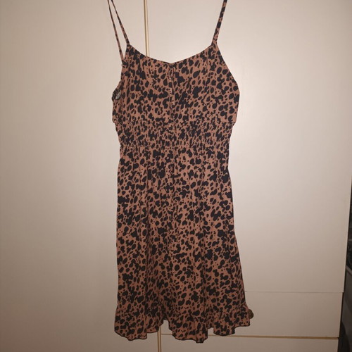 Dress brown with adjustable straps like new, size S