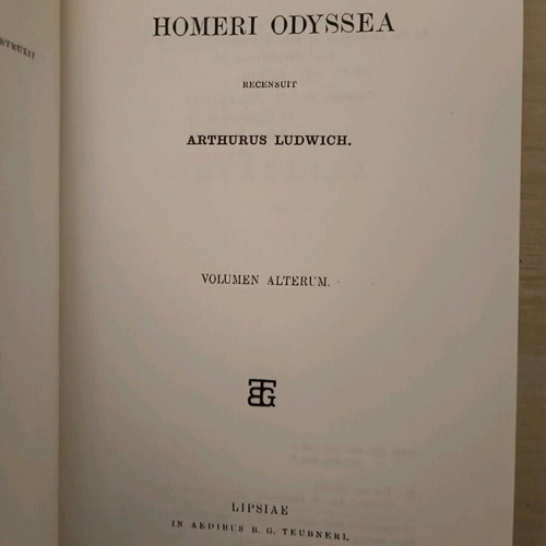 Homer Odyssey two-volume set new, stereotyped Lipsiae reprint Papadimas
