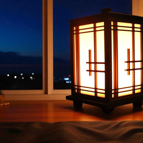 3D Printed Table Lamp Japanese Style Takumi with Zen Elegance