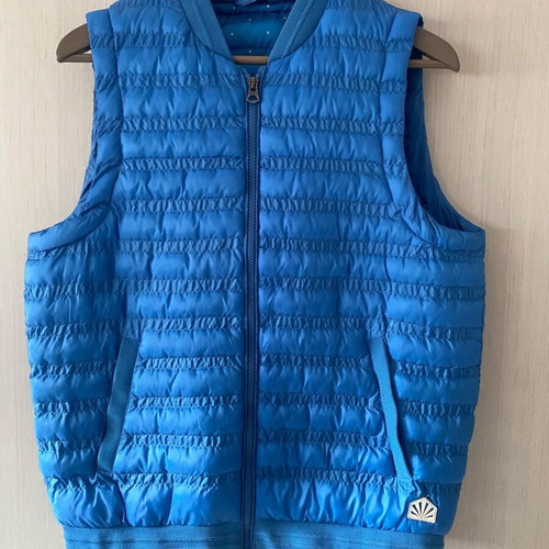 Funky Buddha sleeveless jacket like new, size Large, blue