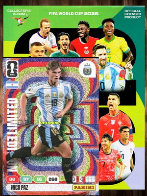 Paz Limited FIFA World Cup 2026 Adrenalyn XL Argentina card new