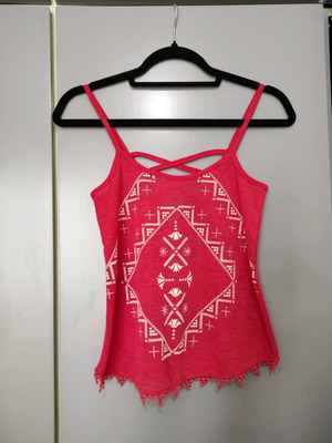 Bershka fuchsia strap blouse size Small like new