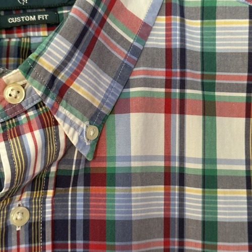 Ralph Lauren men's cotton short-sleeve shirt custom fit XXL like new