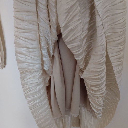 Dress new one size in golden beige cream shade