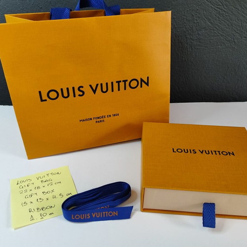 Louis Vuitton gift box, paper bag and ribbon set used