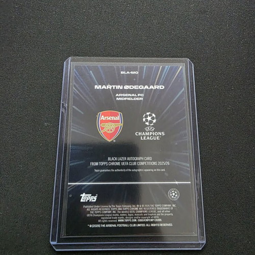 Martin Odegaard Black Lazer Autograph Card new, limited to 75