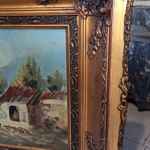 Painting used 85x75 with carved frame