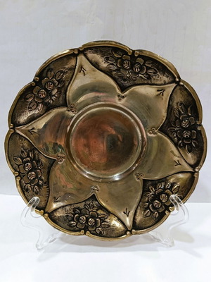 Vintage Επάργυρη Φοντανιέρα Art Nouveau Σαν Καινούργια Με Ανάγλυφα Τριαντάφυλλα