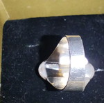 Ασημί 925 δαχτυλίδι με green agate σαν καινούργιο, μέγεθος 54