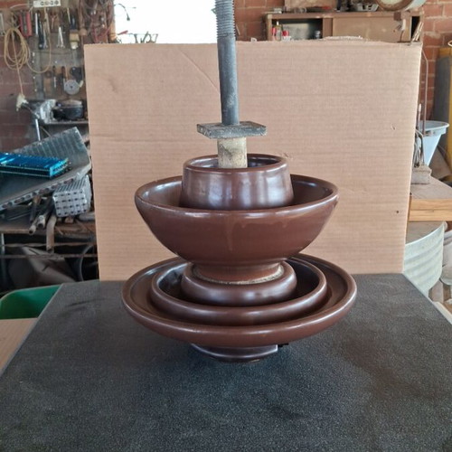 High voltage porcelain insulator, diameter 32 cm, height 48 cm