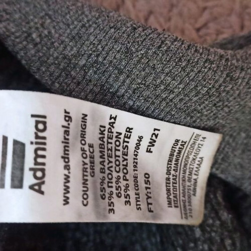 Admiral sweatshirt used, white and grey, size XXL