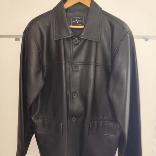 Leather jacket new, black, size L