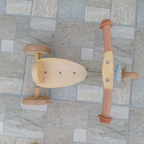Little Dutch wooden tricycle used, olive color
