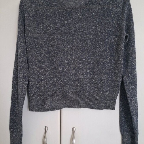 River Woods short cardigan grey lurex like new, size XS