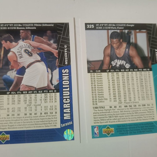 Upper Deck Collector's Choice 96-97 cards like new, Dominique Wilkins and Sarunas Marciulionis