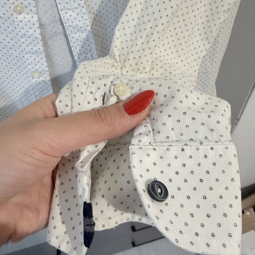 Zara men's white shirt with pattern like new, size L
