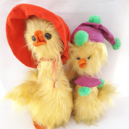 El Greco 1980s stuffed ducks used, set of 2 large pieces