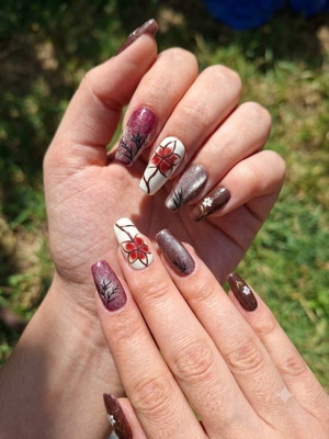 Press On Nails set with application tools, new