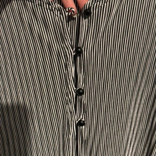 3 Suisses black and white striped blouse, size XL 42 14
