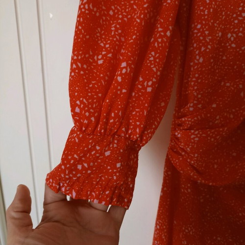ASOS long dress xl like new, white and red