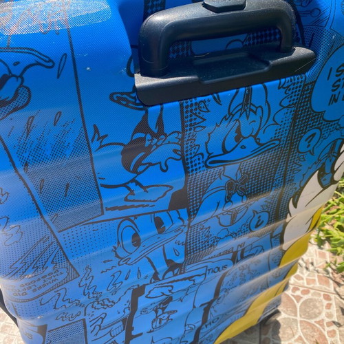 American Tourister large trolley suitcase used, blue