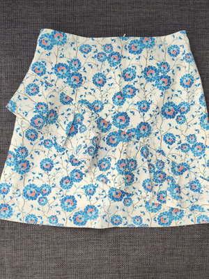 Mango summer skirt, size 36, cotton, white and blue
