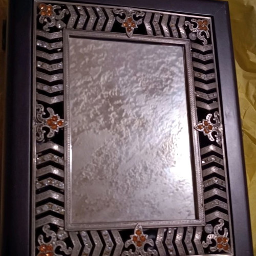 Key wallet new with wood effect and mirror finish