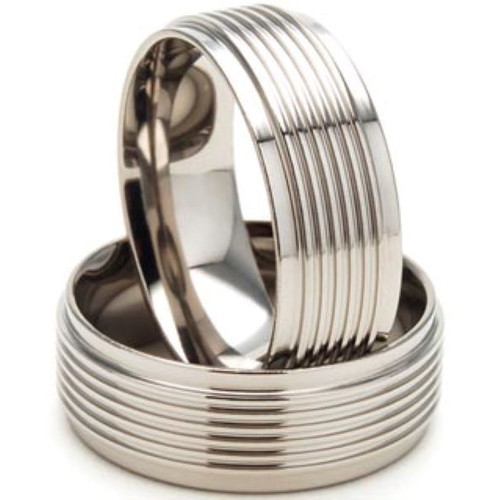 Pair of stainless steel rings new