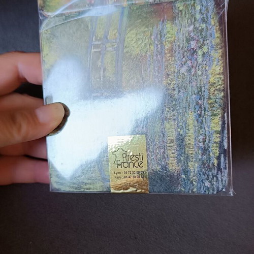 Set of 6 cork coasters with Monet paintings new