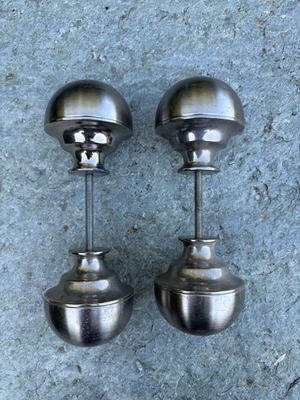 Door knobs used, set of 2, external sphere