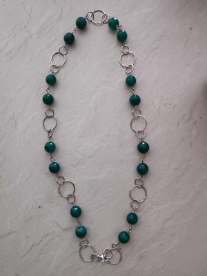 A.L.E. necklace with green beads used