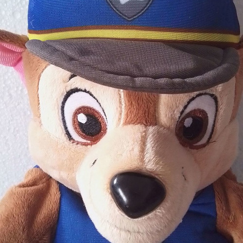 Paw Patrol Chase plush velvet kids backpack used