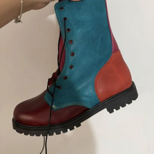Men's boots 100% genuine leather, like new, size 45, multicolor