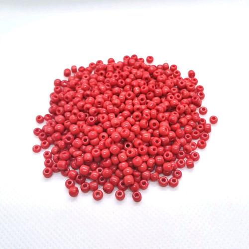 Seed glass beads 3mm new, assorted colors, pack ~580 pcs