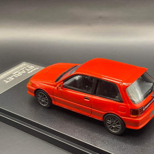 Toyota Starlet GT Turbo μοντέλο κλίμακας 1/43 καινούργιο, κόκκινο με ζάντες Oz Superleggera