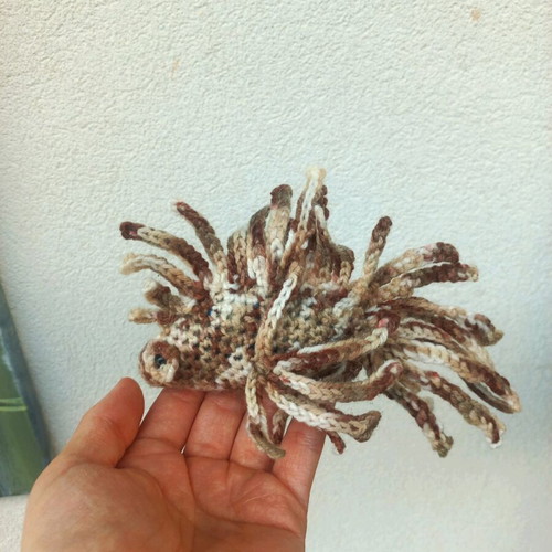 Handmade knitted lionfish toy new